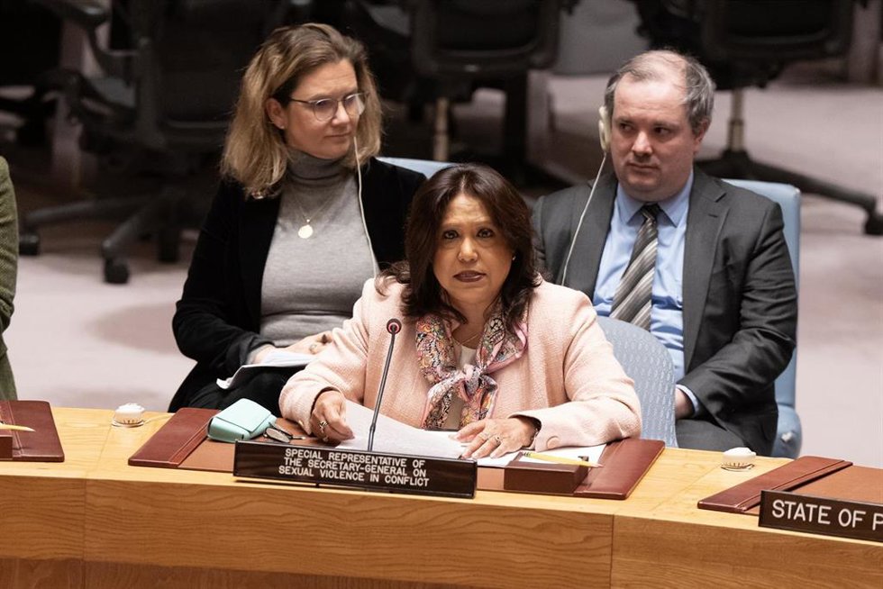 Archivo - La representante especial del secretario general de la ONU sobre violencia sexual en conflictos armados, Pramila Patten