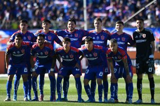 Futbol, Cobresal vs Universidad Chile Fecha 12, Liga de Primera 2026. El equipo de Universidad Chile es fotografiado durante un partido de la liga de primera disputado en el estadio El Cobre en El Salvador, Chile. 17/05/2026 Alejandro Pizarro