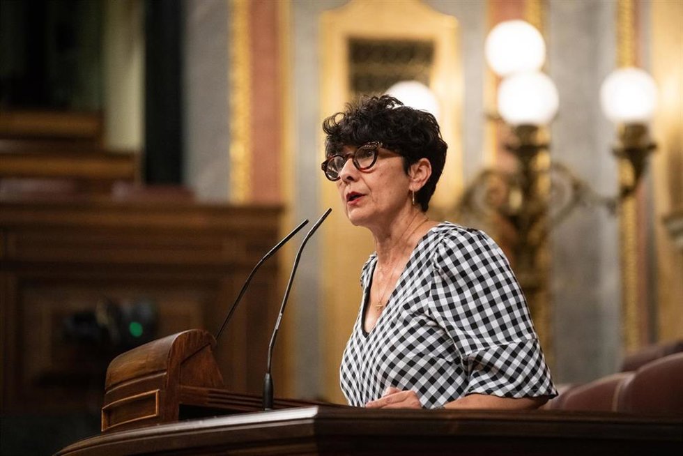 La portavoz del PNV en el Congreso, Maribel Vaquero, en una sesión plenaria 