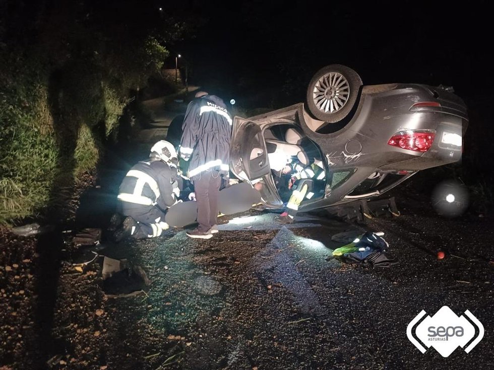 Accidente de tráfico en Pravia