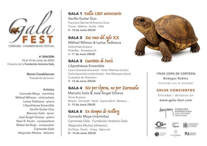 Cartel y programación de la sexta edición del Gala Fest.