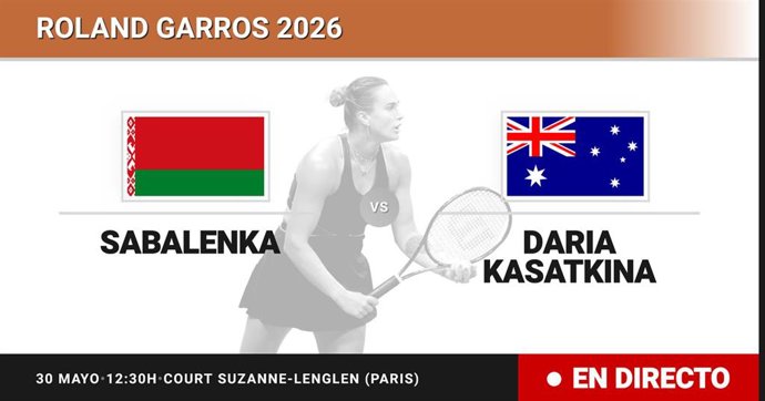 Aryna Sabalenka - Daria Kasatkina: resumen y estadísticas del partido de Dieciseisavos de final de Roland Garros WTA