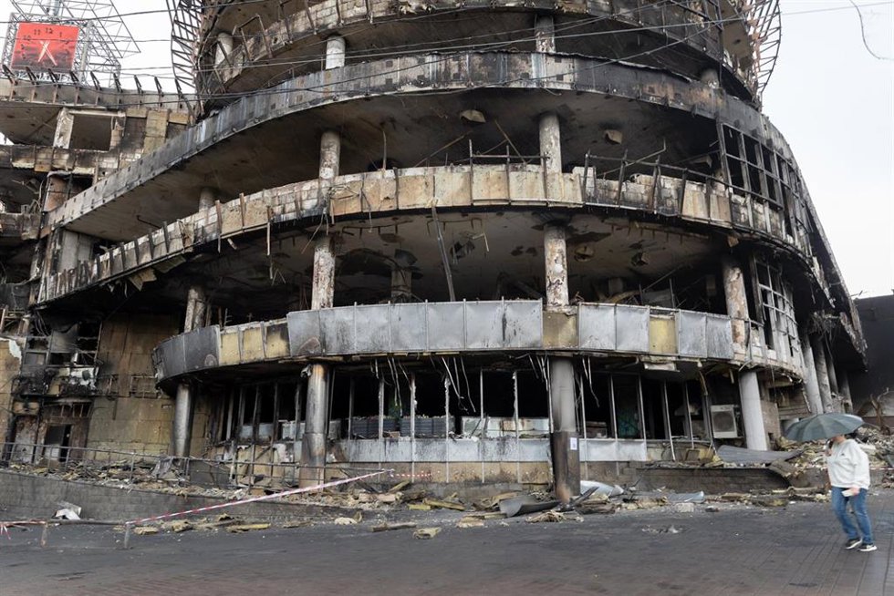 Imagen de archivo de un ataque ruso en Kiev (Ucrania)