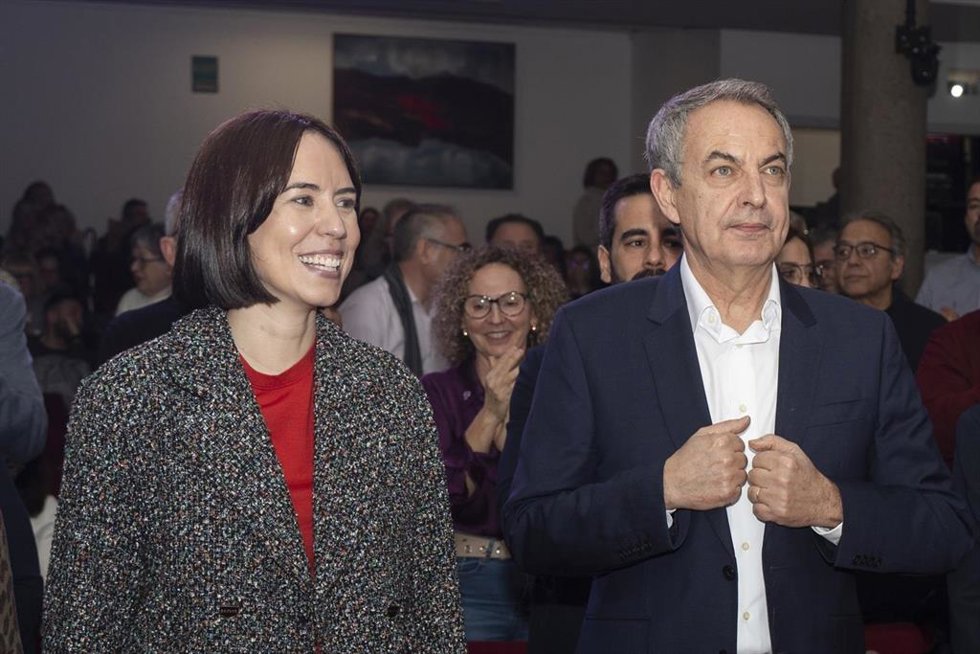 Imagen de archivo de Diana Morant (i) y José Luis Rodríguez Zapatero (d)