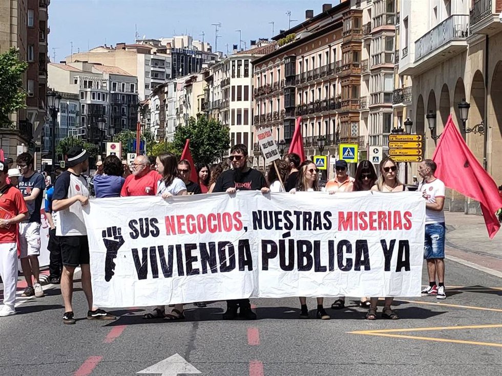 Manifestación en Logroño por la situación de la vivienda