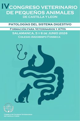 El IV Congreso Veterinario de Pequeños Animales de CyL espera congregar a 200 personas el 5 y 6 de junio en Salamanca