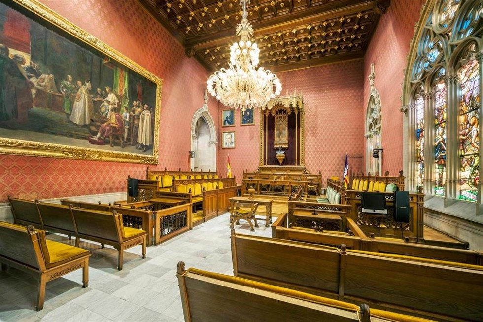 Salón de plenos del Consell de Mallorca.