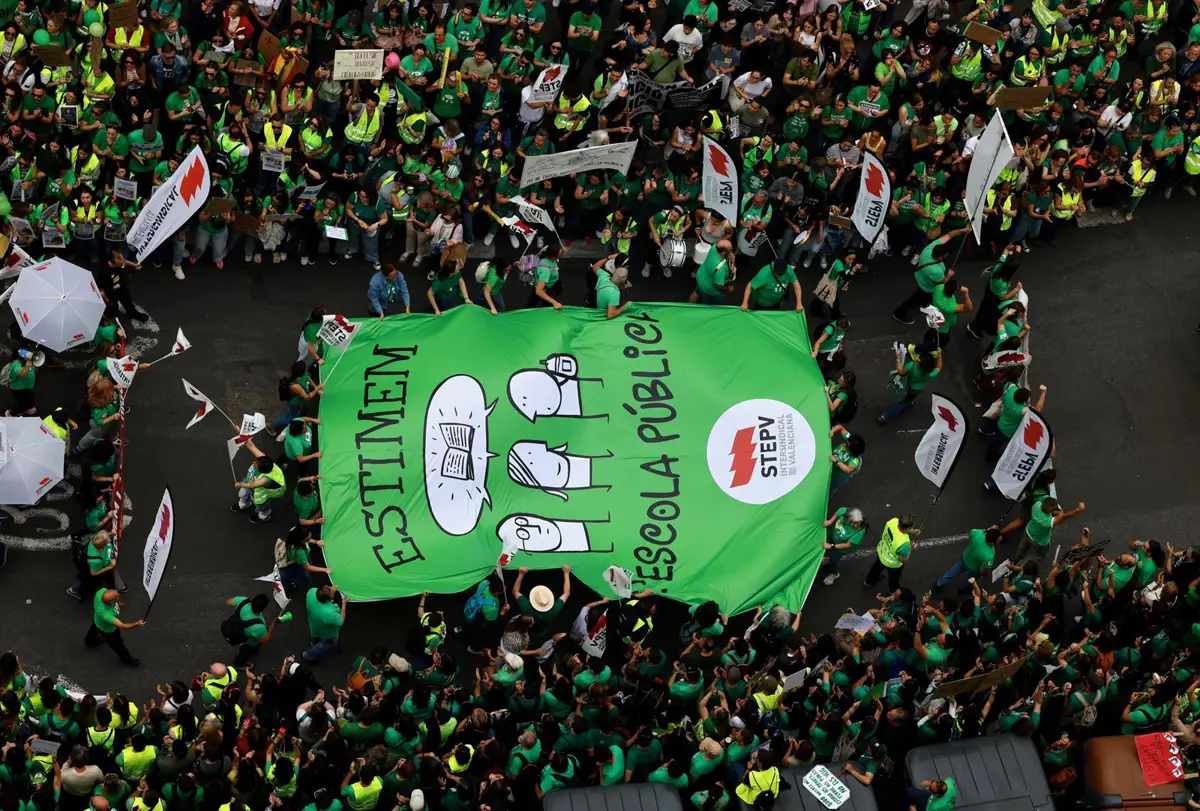 Manifestación de profesores en Valencia