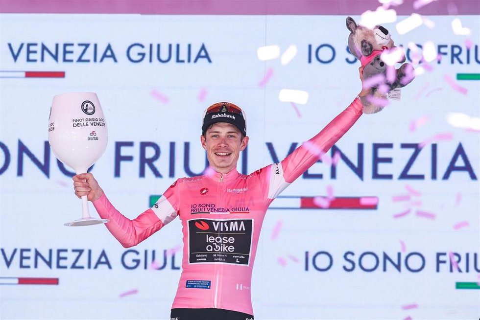 Jonas Vingegaard, durante el Giro de Italia 2026.