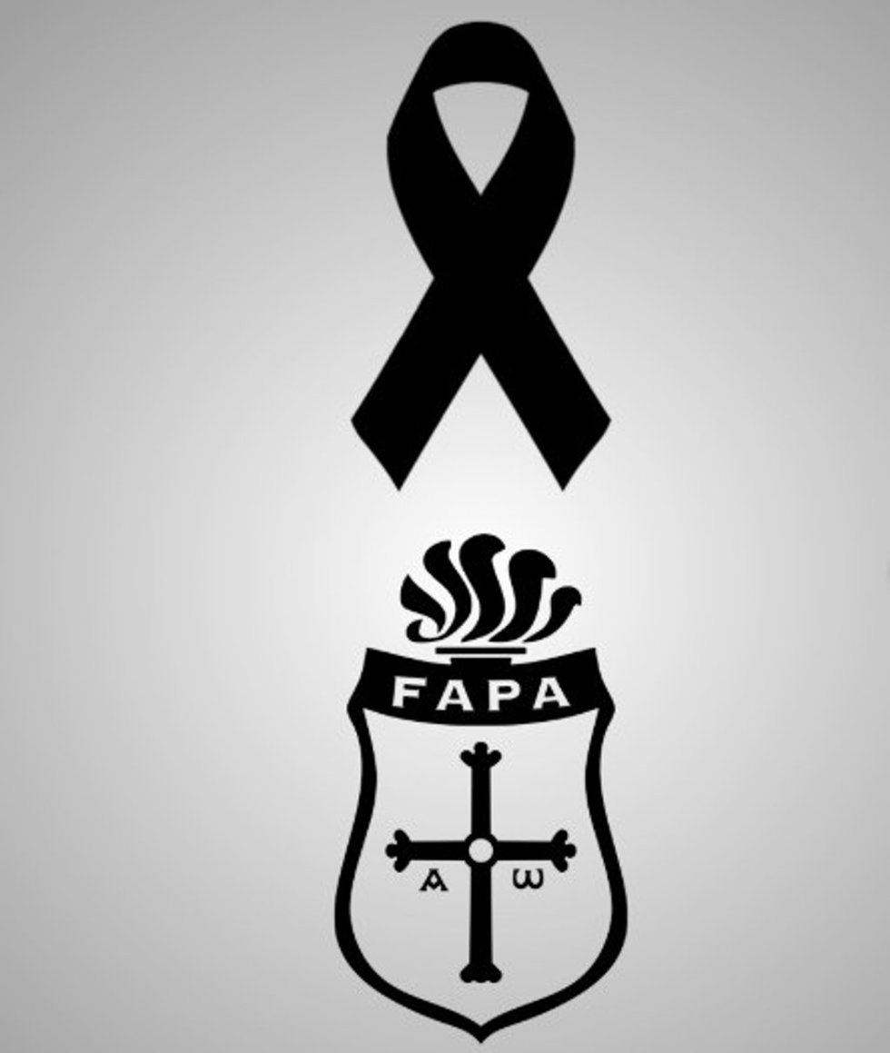 Imagen de luto de la Federación de Atletismo del Principado de Asturias (FAPA)