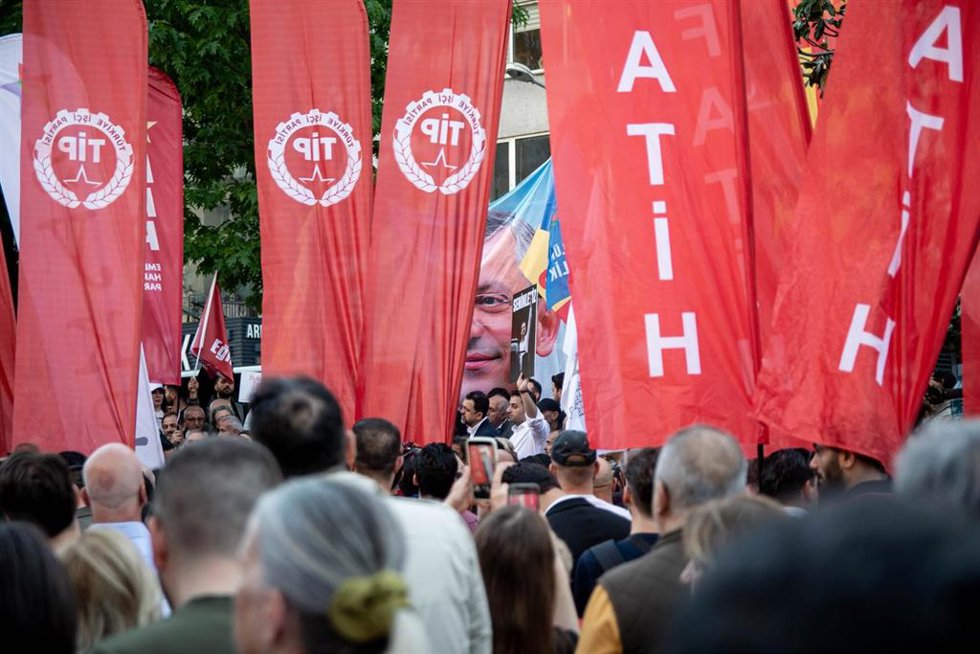 Concentración del partido opositor turco CHP
