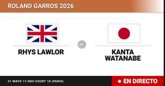 Foto: Rhys Lawlor - Kanta Watanabe, en directo hoy: sigue el partido de Roland Garros Juniors, Boys