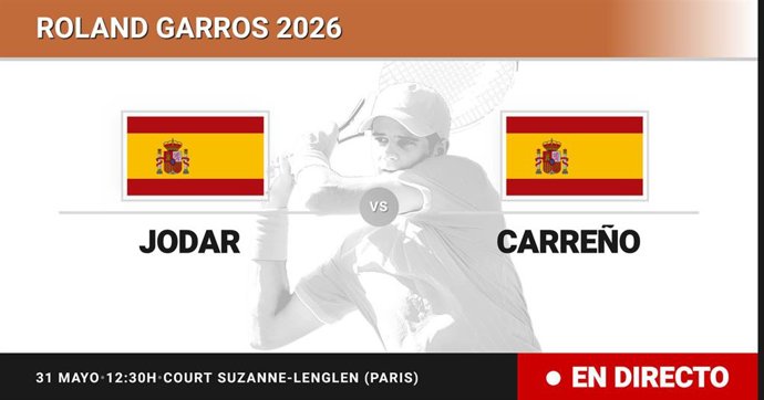 Rafael Jodar - Pablo Carreno Busta: resumen y estadísticas del partido de Octavos de final de Roland Garros ATP