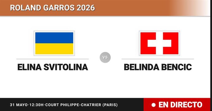 Elina Svitolina - Belinda Bencic: resumen y estadísticas del partido de Octavos de final de Roland Garros WTA