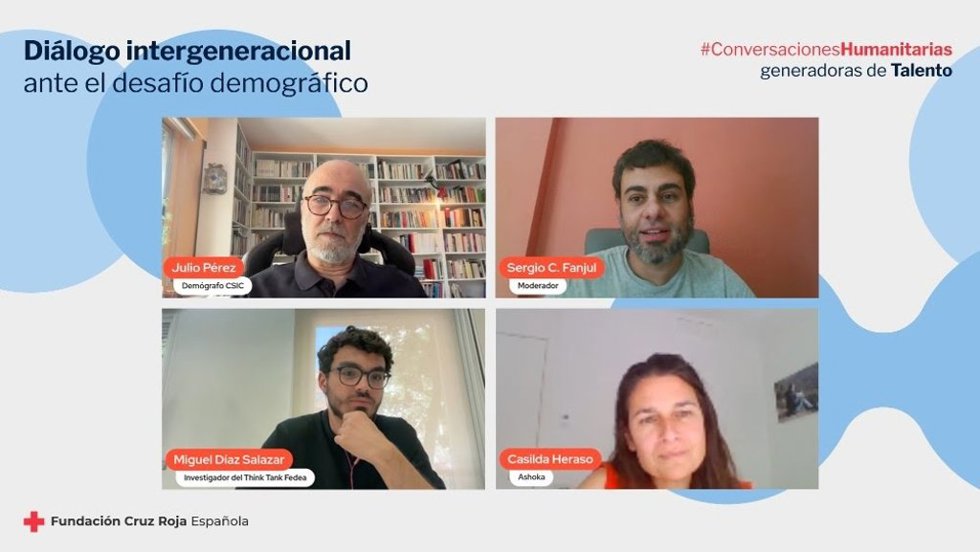 Participantes en el ciclo Conversaciones Humanitarias de Cruz Roja.