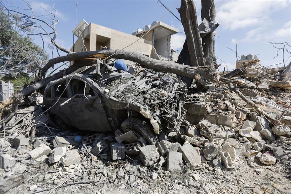 Imagen de archivo de un bombardeo israelí en Tiro (sur de Líbano)