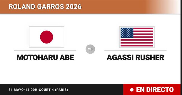 Motoharu Abe - Agassi Rusher: resumen y estadísticas del partido de Treintaidosavos de final de Roland Garros Juniors, Boys