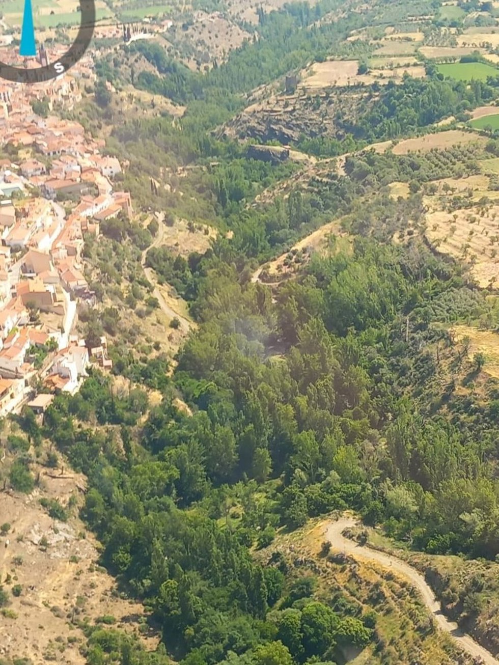 Incendio forestal declarado en Jerez del Marquesado (Granada).