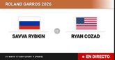 Foto: Savva Rybkin - Ryan Cozad, en directo hoy: sigue el partido de Roland Garros Juniors, Boys
