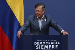 Santiago, 21 de julio 2025. Declaracion Conjunta de los presidentes invitados a la reunion de alto nivel, Democracia Siempre, en el Palacio de la Moneda.  Dragomir Yankovic/Aton Chile