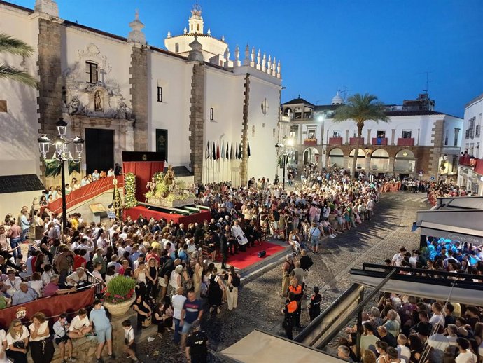 Jerez de los Caballeros celebra una Procesión de la Magna Mariana en honor de su patrona, la Virgen de Aguasantas, a 30 de mayo de 2026.