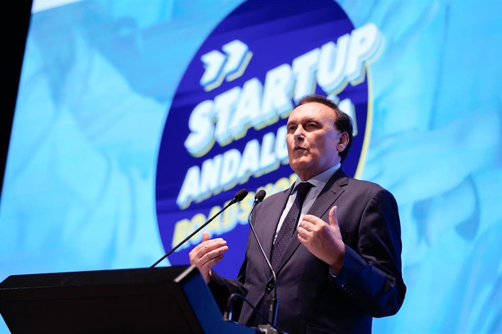 Archivo - El consejero de Universidad, Investigación e Innovación, José Carlos Gómez Villamandos, durante el Startup Andalucía Roadshow. A 01 de julio de 2025, en Granada (Andalucía, España). 
