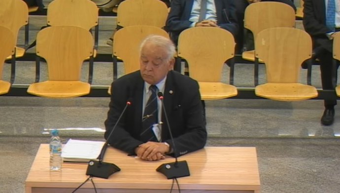  El exDAO de la Policía Nacional Eugenio Pino durante el juicio de la Operación Kitchen, en la Audiencia Nacional, a 6 de abril de 2026, en San Fernando de Henares, Madrid (España). 