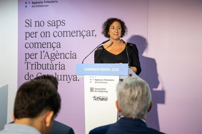 Alícia Romero durante el acto en Tarragona