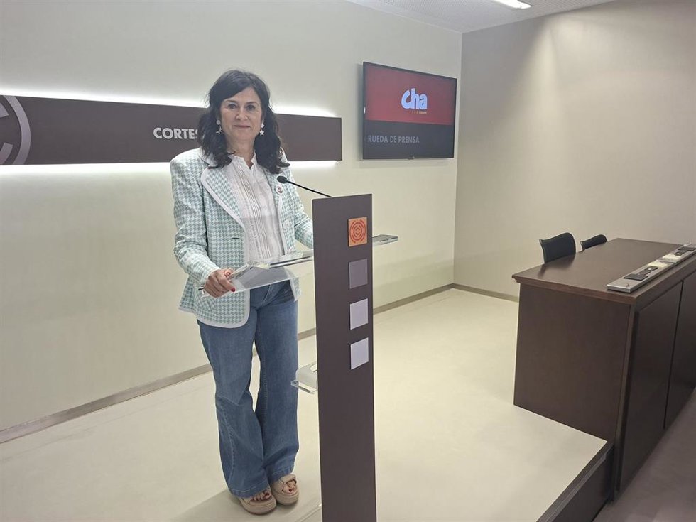 La portavoz de CHA, Isabel Lasobras.