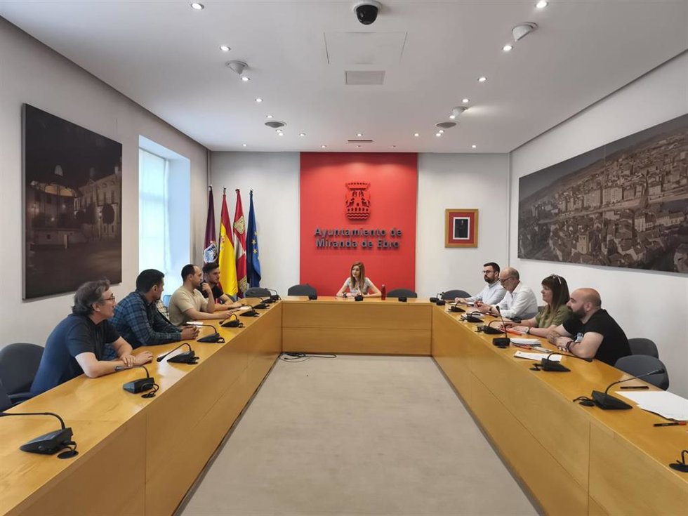 Un momento de la reunión.