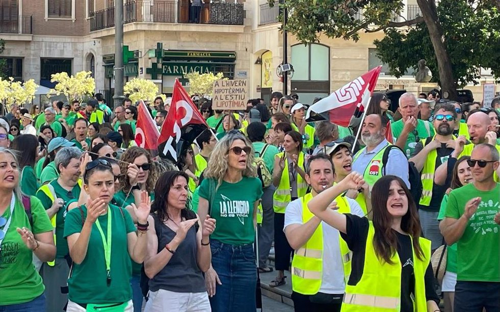 Imagen de archivo de una protesta de docentes