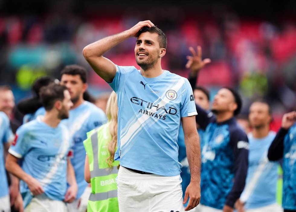 Rodri Hernández tras ganar la FA Cup con el Manchester City
