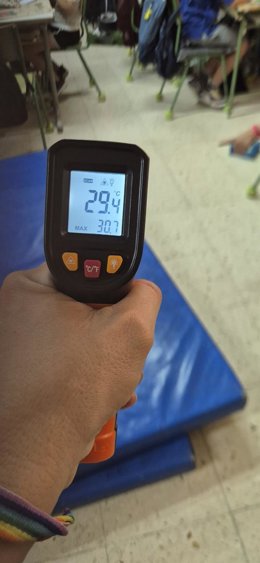 Temperatura en el interior de un aula del colegio Santa María de Gracia