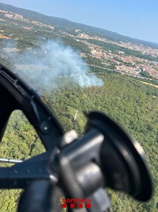Imatge aèria de l'incendi
