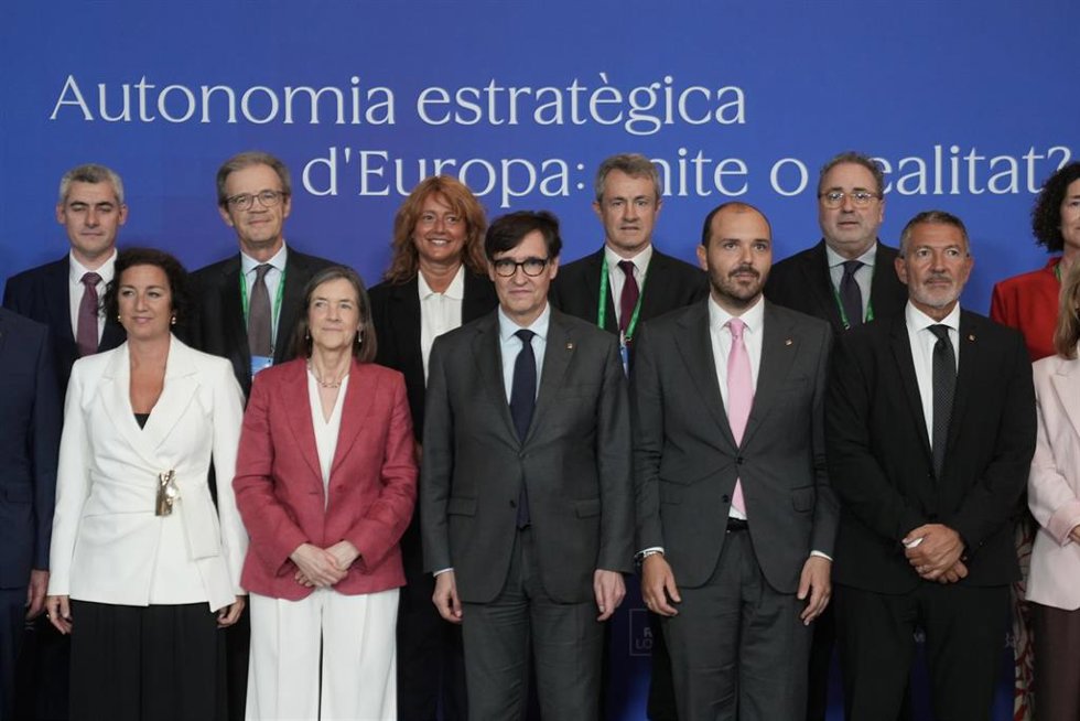 Foto de familia durante la 41 Reunió Cercle d'Economia, que se celebra hasta el miércoles en el Palau de Congressos de Catalunya
