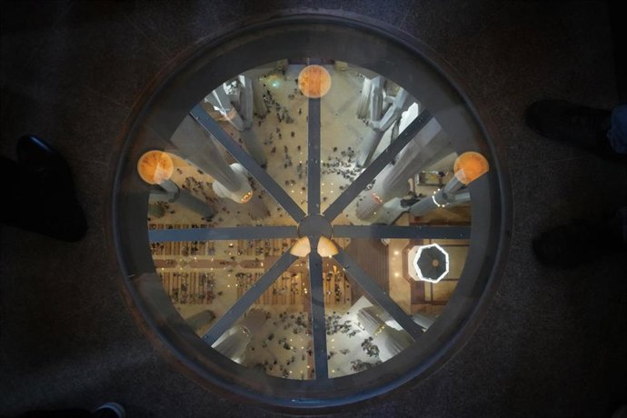 Vistas del interior de la basílica de la Sagrada Familia, a 21 de mayo de 2026, en Barcelona