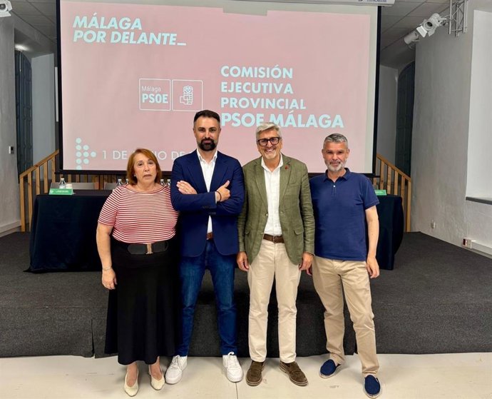 El nuevo portavoz del grupo municipal del PSOE en Málaga capital, Mariano Ruiz, en la Comisión Ejecutiva Provincial.