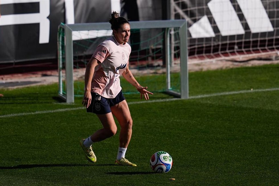 Archivo - Mariona Caldentey durante un entrenamiento de la selección española femenina de fútbol