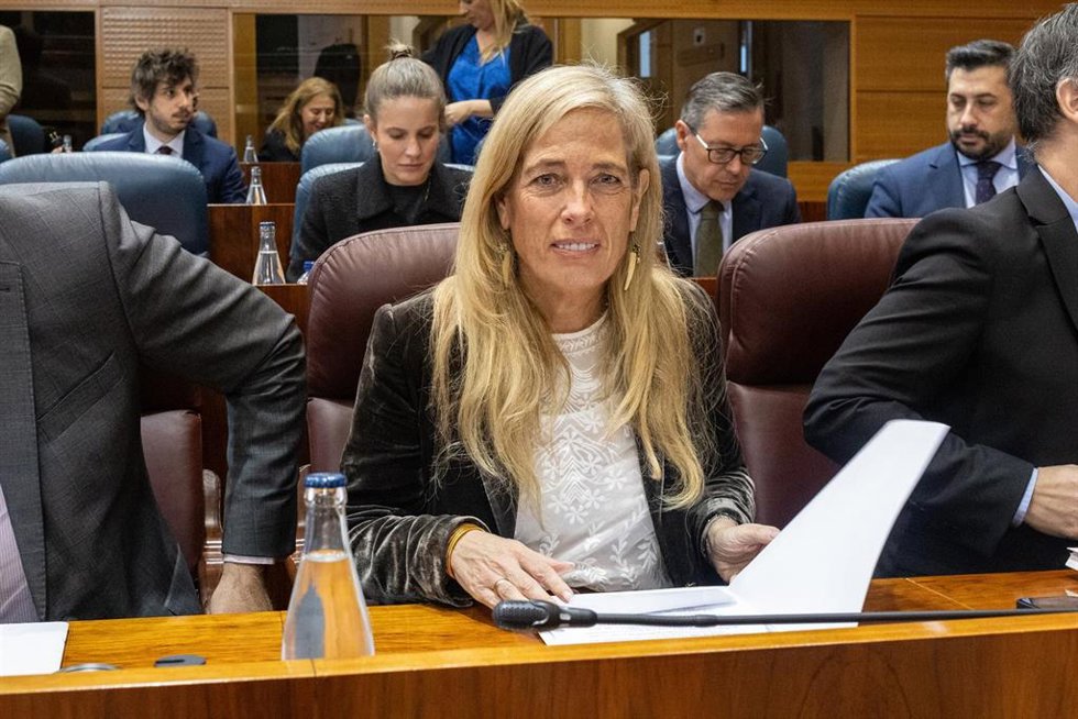 Archivo - La consejera de Economía, Hacienda y Empleo de la Comunidad de Madrid, Rocío Albert, durante una sesión plenaria en la Asamblea de Madrid, a 11 de diciembre de 2025, en Madrid (España). La Asamblea de Madrid aprueba este jueves, con la mayoría a