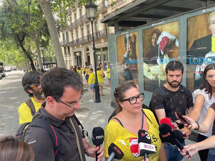 La portaveu de CGT Ensenyament, Ingrid Chavarría
