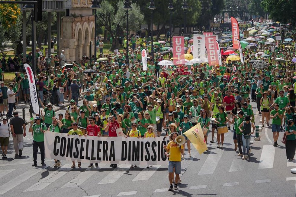 Nueva manifestación de profesorado.