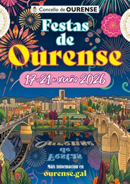 Cartel das Festas de Ourense 2026, do 17 ao 21 de xuño
