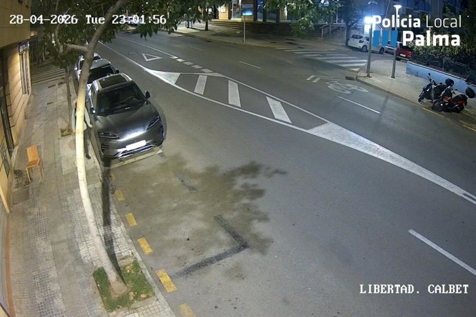 Imagen de un cámara de seguridad en la calle Libertad.