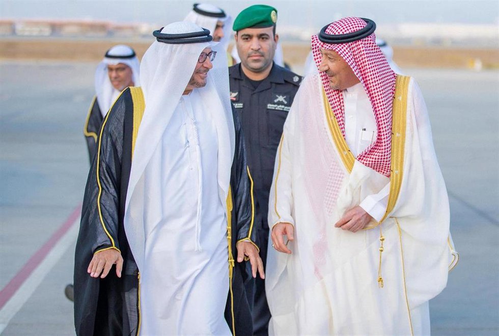 Archivo - El asesor presidencial Anwar Gargash, durante un viaje a Arabia Saudí en 2023.