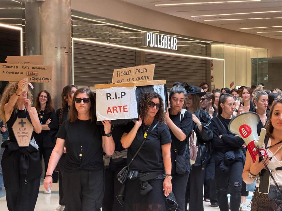 Imagen de la manifestación de este martes en Vigo.