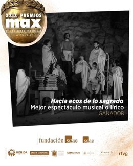 Imagen del Premio Max 2026 a Mejor espectáculo musical o lírico por su espectáculo 'Hacia ecos de lo sagrado'