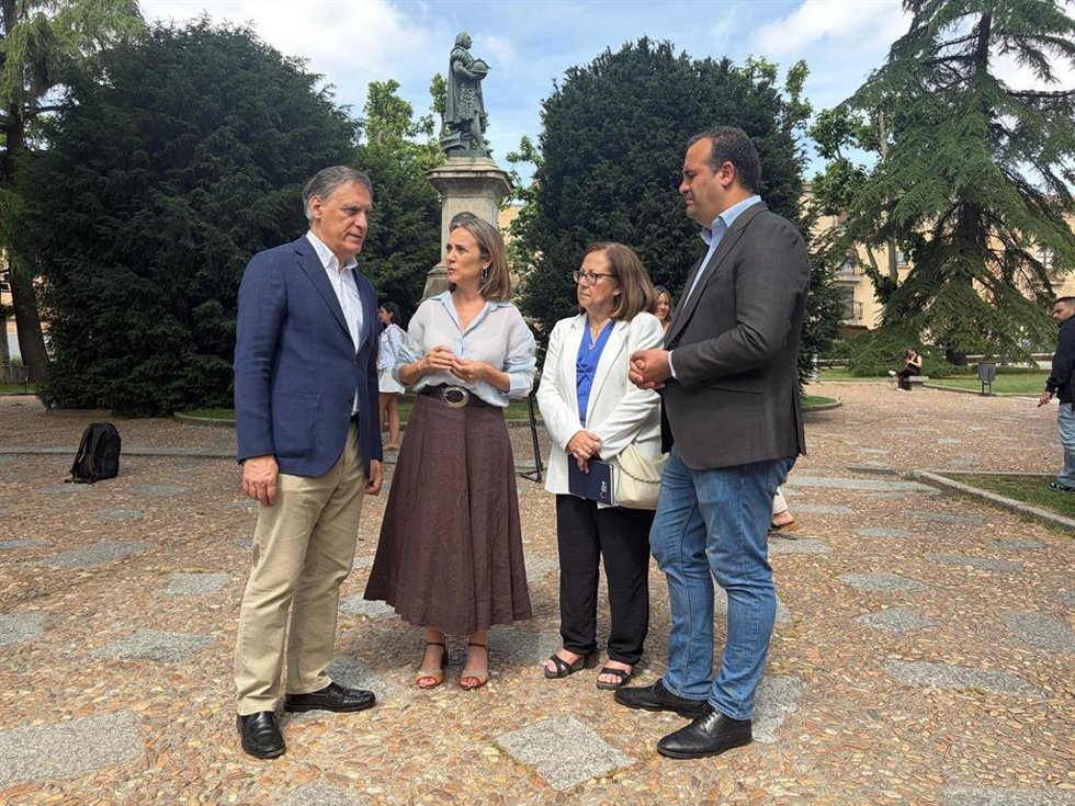 La vicesecretaria de Regeneración Institucional del Partido Popular, Cuca Gamarra, en Salamanca.