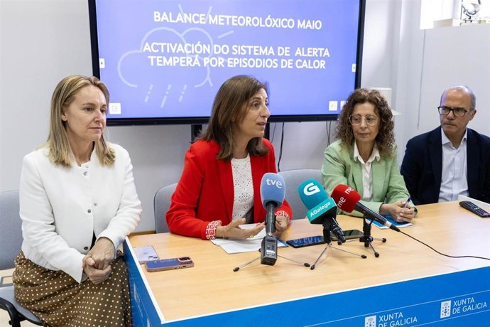 Rueda de prensa en Meteogalicia sobre maio e o sistema de alerta ante a calor