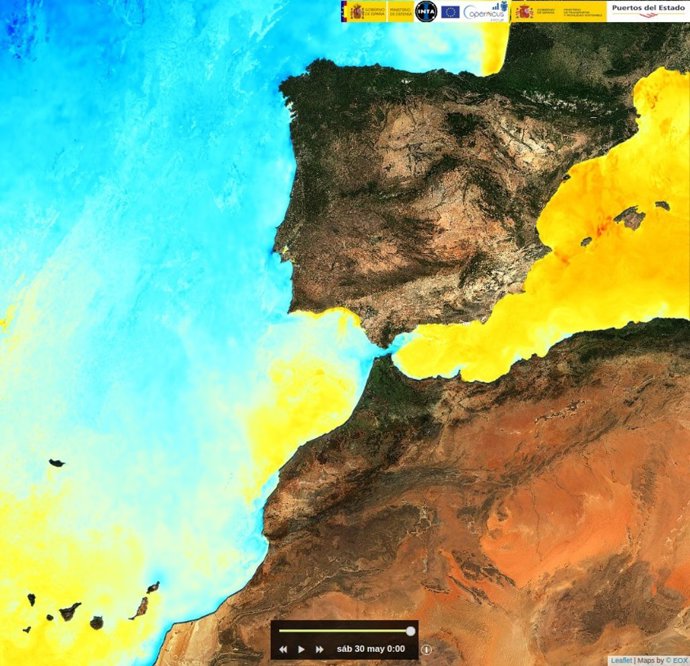 Imagen de la web Portus, de Puertos del Estado, para el día 30 de mayo de 2026.
