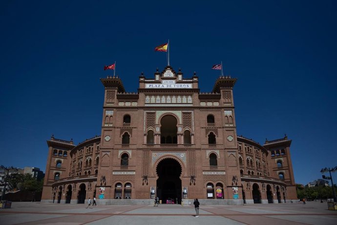 Archivo - Fachada de la plaza de toros de las Ventas, a 18 de abril de 2024, en Madrid (España). El consejero de Medio Ambiente, Agricultura e Interior, ha confirmado que la Comunidad de Madrid tiene intención de estudiar la recuperación de la plaza de to